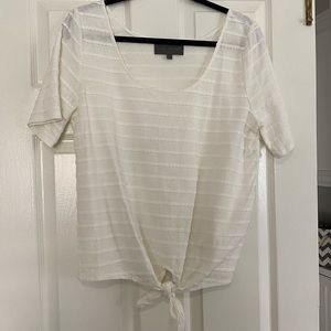 White tie front top from Anthropologie
